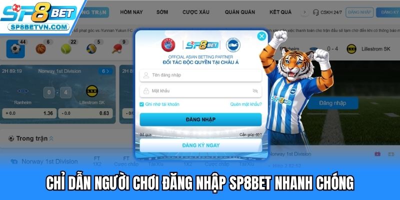 Chỉ dẫn người chơi đăng nhập SP8BET nhanh chóng
